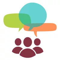 Icon of three people speaking