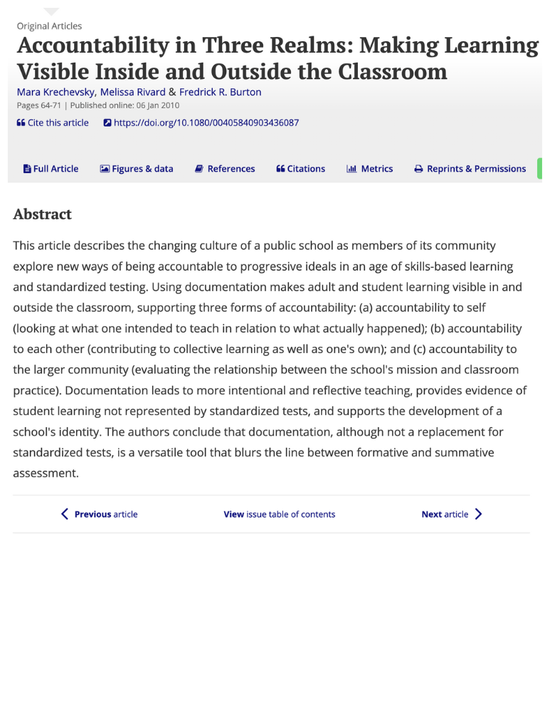 Accountability in Three Realms