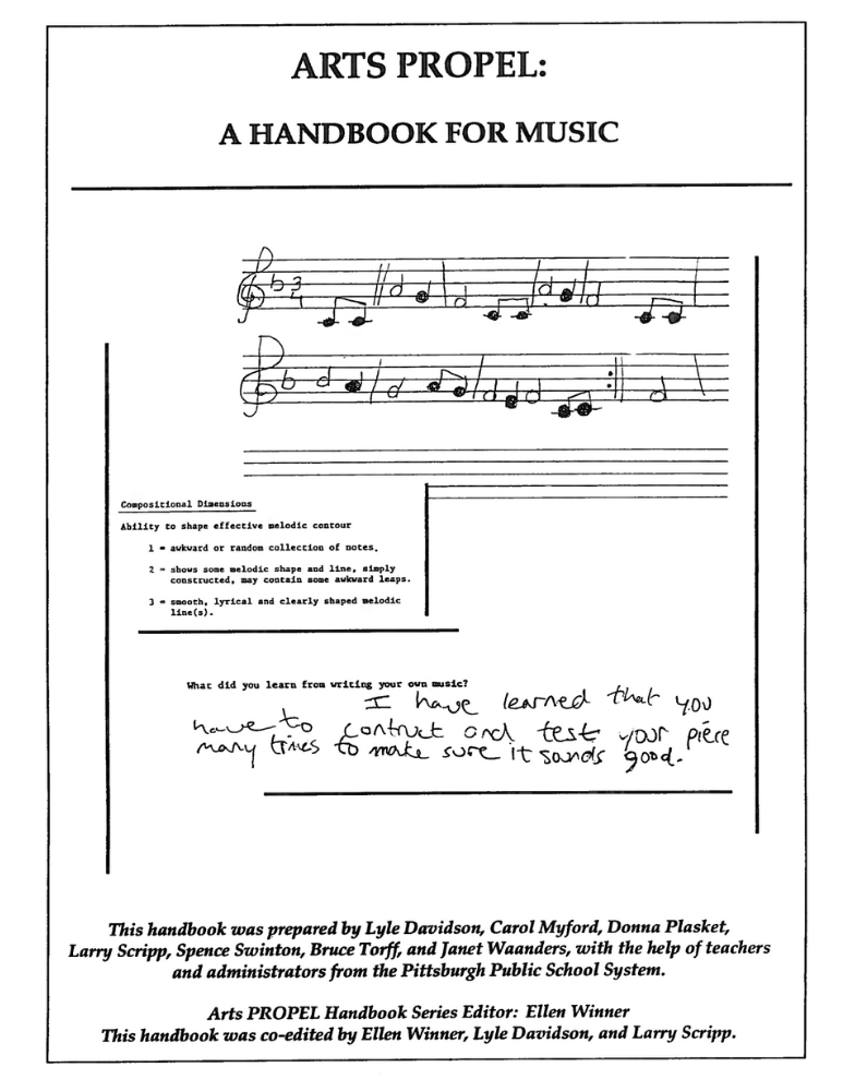 Arts PROPEL_ A Handbook for Music