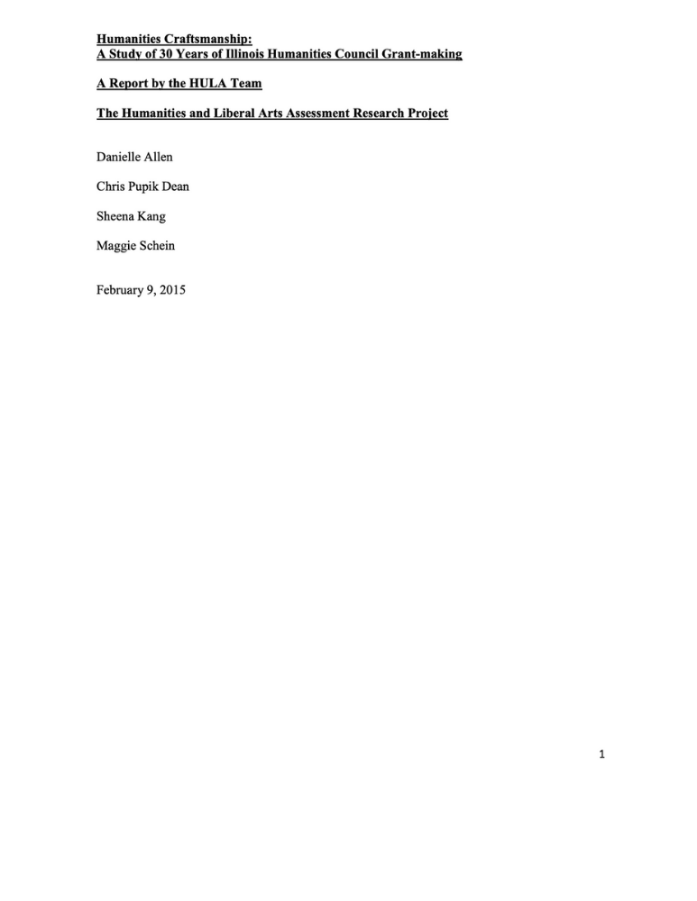 Humanities Craftsmanship