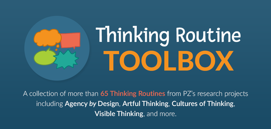 Image for Thinking Routine Toolbox. Icon with four chat / thought bubbles.