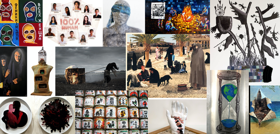 A collage of images made by students