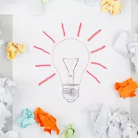 An illustrated lightbulb