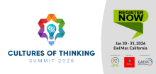 Cultures of Thinking Summit 2026 Register Now. Jan 30 - 31. Del Mar, California